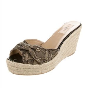 Woven Wedge Sandals Valentino, Brand New